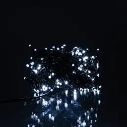 Новогодняя гирлянда комнатная нить GarlandoPro 16 м 160 LED черный провод Белый свет W160LED16MBW