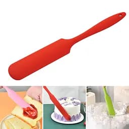 Шпатель кондитерский силиконовый лопатка кондитерская для торта 24 см, Kitchen Master Красный 87104