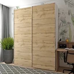 Шафа-купе Doros G-Caiser Білий / Дуб Евок 2 ДСП / 3 частини 180х60х240 (42005020) - мініатюра 5