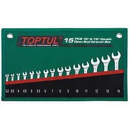 Набір ключів ріжкових TOPTUL 15 шт. 3,2-14мм 15х75 GRAJ1501