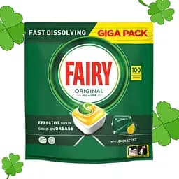 Капсули для посудомийних машин Fairy Original Все-в-1 Лимон 100 шт.