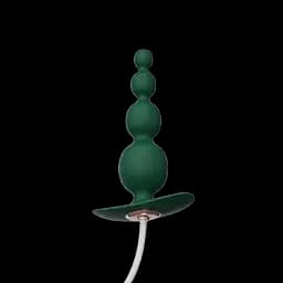 Анальная пробка Qingnan No.8 Mini Vibrating Anal Bead 12 см (зеленый)