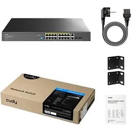 Комутатор Cudy GS1018PS2 16-Port Gigabit PoE+ Switch with 2 Uplink Gigabit Ports and 2 Gigabit SFP