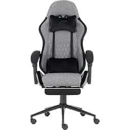 Геймерське крісло GT Racer сіре із чорним (X-2324 Fabric Gray/Black Suede) - мініатюра 2