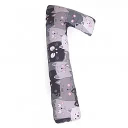 Подушка для вагітних та відпочинку MirSon Г-подібна №5009 Color Line Hendri 140х40х20 см сіра (2200010969603)