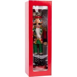 Фигурка декоративная Novogod'ko Щелкунчик 25 см красно-зеленый (974681)