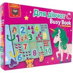 Розвиваюча гра Vladi Toys з липучками. Бізі бук. Для дівчат (VT1310-09)