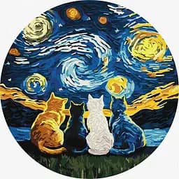 Картина за номерами Ideyka Чотири пухнастика 33x33 см (KHO-R1156)