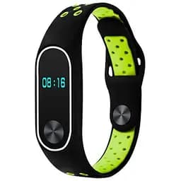 Силиконовый ремешок Primo Perfor Sport для Xiaomi Mi Band 2 Black Green