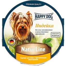Вологий корм для собак Happy Dog Schale NaturLine Truthahn паштет з індичкою 85 г (1002726) - мініатюра 2