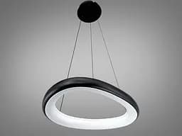 Сучасна підвісна LED люстра кільце для кухні Diasha 0472A BK чорна 54 см 36W регульована за висотою - мініатюра 4