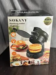 Бургерниця Sokany SK-08033, 600 Вт Чорний - мініатюра 5