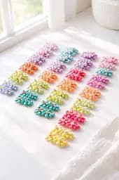 Набір шпильок кліпс для волосся з квітковим декором 20 шпильок