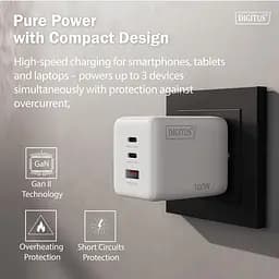 Зарядний пристрій 2xUSB-C, 1xUSB-A DIGITUS GaN 100 W - мініатюра 4