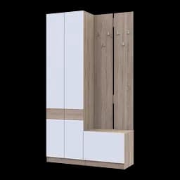 Передпокій Сола 1+3 Doros Дуб Сонома/Білий ДСП 120х40х215 (42005149)