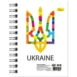 Блокнот А6 "Патріотичний" АП-1903-1, 40 аркушів, пружина збоку