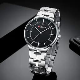Годинник наручний Curren 8321 Silver Black Silver (18687) - мініатюра 4