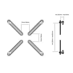 Адаптер для монітора ITech 13"-27" Black (ADPU-1) - мініатюра 7