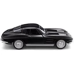 Автомодель TechnoDrive Chevrolet Corvette Split Window 1963 матовий чорний (250411U) - мініатюра 6