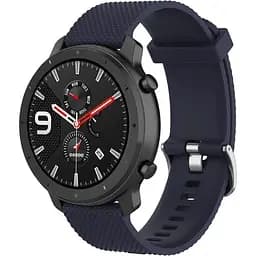 Ремінець силіконовий 20 мм для Amazfit BIP/Bip Lite/Bip U/Pro/Mini/GTS/GTS 2 (E)/GTR 42 BeWatch GT Темно-синій (1011489)