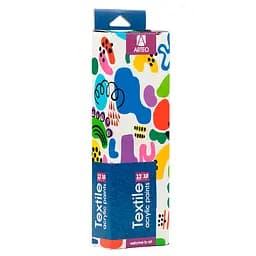 Набор акриловых красок для росписи тканей Colors 12×10 мл Arteo