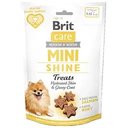 Ласощі Brit Care Mini Treats Shine для собак малих порід для блискучої шерсті з лососем 50 г