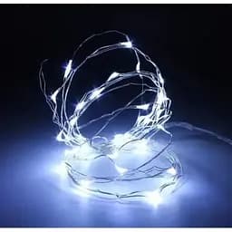 Світлодіодна гірлянда LED Star нитка дріт крапля роси 2 м 20 led батарейки White