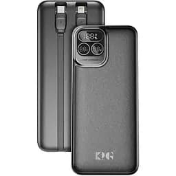 Портативное зарядное устройство для Power Bank KP KPG-301 30000 mAh с дисплеем 2 в 1 Черный