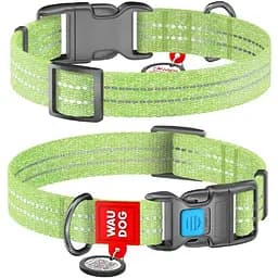 Ошейник Waudog Re-cotton с QR паспортом из восстановленного хлопка пластиковая пряжка Размер S (4823089339733)