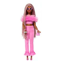 Лялька Barbie Deluxe style Barbiecore Модниця у костюмі з пір'ям (HYV28) - мініатюра 2