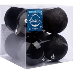 Набор новогодних шаров Novogod'ko 8 см черный 8 шт. (974416)
