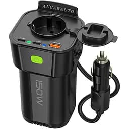 Перетворювач напруги AUCARAUTO 150 Вт DC 12 В на 230 В AC 5 в 1