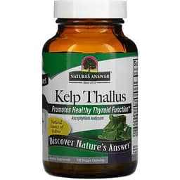 Бурі водорості Nature's Answer Kelp Thallus 100 вегетаріанських капсул