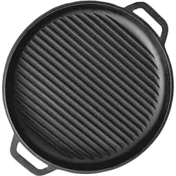 Кришка-сковорода гриль Brizoll чавунна 36 см (A360GKS)