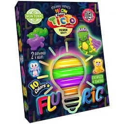 Тесто для лепки Danko Toys Fluoric TMD-FL10-01U-04U, 10 цветов Вид 2