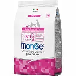 Сухой корм для щенков Monge Dog Extrasmall Puppy&Junior, курица с рисом, 800 г