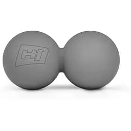 Силиконовый массажный двойной мяч Hop-Sport HS-S063DMB 63 мм серый