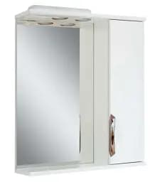 Дзеркало для ванної ПіК Альба 0165 праве з шафкою 65 см Білий 30412
