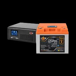 Комплект резервного живлення LP(LogicPower) ДБЖ + літієва (LiFePO4) батарея (UPS В430VA + АКБ LiFePO4 640W)