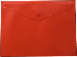 Папка-конверт А4 на кнопке, полупрозрачная, красный, 6 шт. в упаковке, BM.3925-05