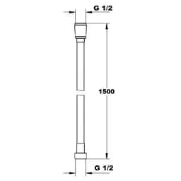 Шланг для душу Paffoni 150 см white matt ZFLO071BO, Білий матовий - мініатюра 2