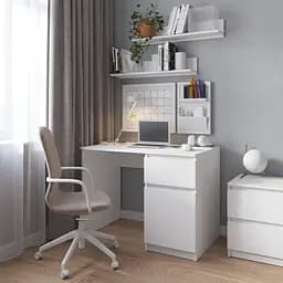 Компьютерный стол Vays R-18, письменный с тумбой справа, без ручек, ЛДСП, 100×60×75 см - для дома и офиса