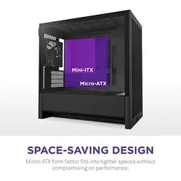 Корпус для ПК NZXT H3 Flow All Black (CC-H31FB-01) - мініатюра 3