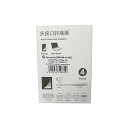 Концентратор Dynamode USB Type-C + USB-A to 1хUSB-C 3.0 1хUSB-A 3.0 2xUSB-A 2.0 dark grey (DM-UH-314AC) - мініатюра 6
