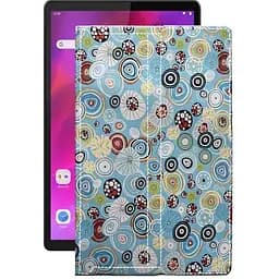 Чехол StatusCASE из экокожи для планшета Lenovo Tab K10 Круги-цветные