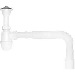 Сифон для раковини Kroner KRP - TB01 1 1/2"х40/50 мм CV032059, Білий