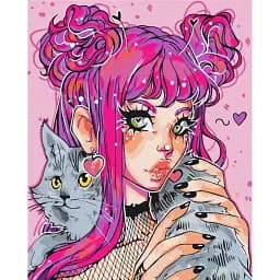 Картина по номерам Brushme Кошачий взгляд @nila_art_art 40x50 см