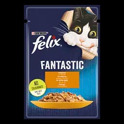 Вологий корм для котів Felix Fantastic, шматочки в желе, з куркою 2.21 кг (26 шт. х 85 г) - мініатюра 2