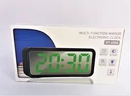 Дзеркальний настільний годинник Led Mirror Clock DT-6508 цифровий із зеленим підсвічуванням - мініатюра 4