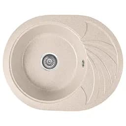 Мийка кухонна Valetti 13N гранітна 600х470 мм бежева